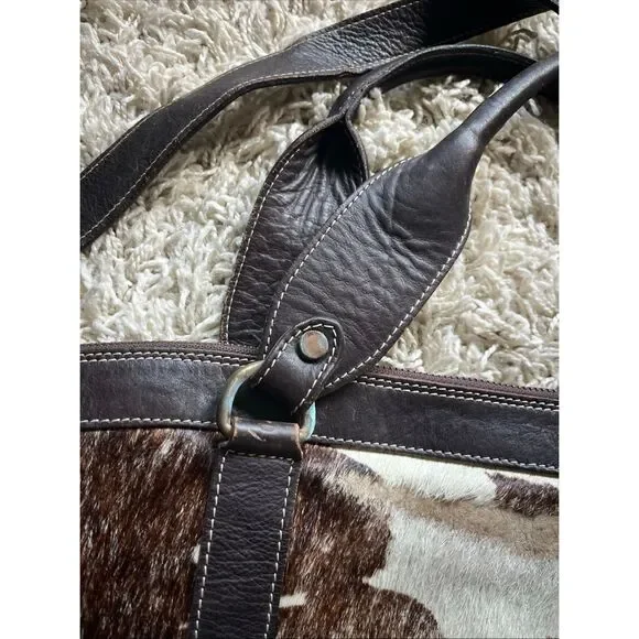 Cavalcanti Cowhide Leather Made in Italy Large tote duffel bag - Picture 7 of 16